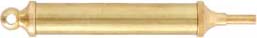 Flint priming flask, throws about 3 grains, brass